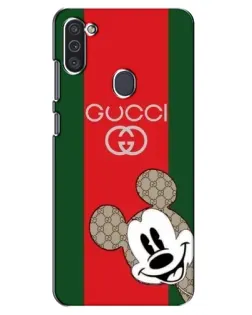 Чохол для Samsung Galaxy M11 з картинкою «Gucci — смуги та Міккі»