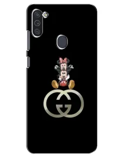 Чохол для Samsung Galaxy M11 з картинкою «Мінні Маус на лого»
