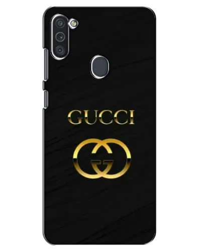 Чохол для Samsung Galaxy M11 з картинкою «Золотий логотип Gucci»