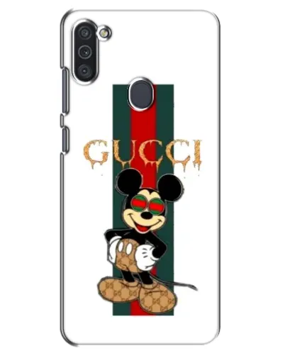 Чохол для Samsung Galaxy M11 з картинкою «Міккі Маус Gucci — смуги»