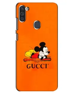 Чохол для Samsung Galaxy M11 з картинкою «Міккі Маус Gucci — помаранч»