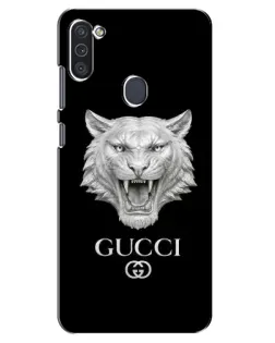 Чехол для Samsung Galaxy M11 с картинкой «Gucci — серебряный лев»