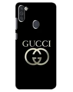 Чехол для Samsung Galaxy M11 с картинкой «Gucci — золото на черном»