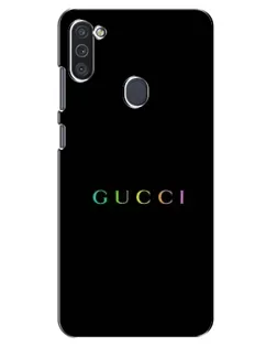 Чехол для Samsung Galaxy M11 с картинкой «Gucci — неоновый минимализм»