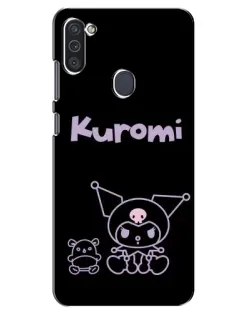 Чехол для Samsung Galaxy M11 с картинкой «Kuromi — черный минимализм» Чехол для Samsung Galaxy M11 с картинкой «Kuromi — черный минимализм»