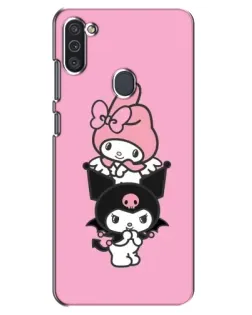 Чехол для Samsung Galaxy M11 с картинкой «Трио My Melody и Kuromi» Чехол для Samsung Galaxy M11 с картинкой «Трио My Melody и Kuromi»
