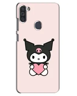 Чехол для Samsung Galaxy M11 с картинкой «Kuromi и сердце» Чехол для Samsung Galaxy M11 с картинкой «Kuromi и сердце»