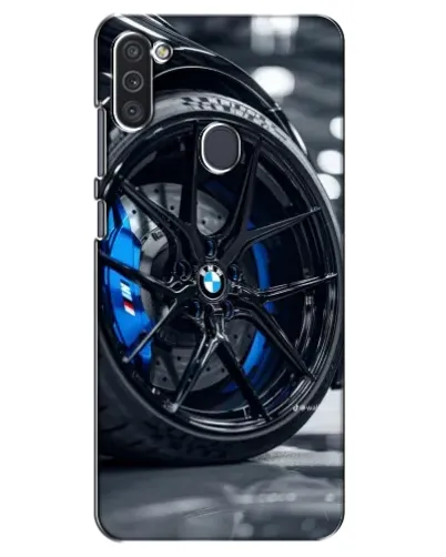 Чехол для Samsung Galaxy M11 с картинкой «Колесо BMW вблизи»