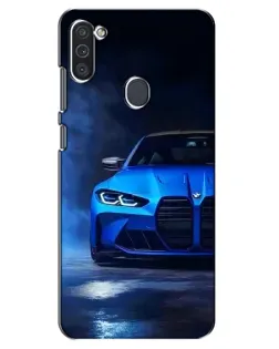 Чехол для Samsung Galaxy M11 с картинкой «Голубая BMW M4» Чехол для Samsung Galaxy M11 с картинкой «Голубая BMW M4»