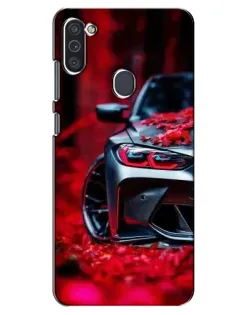 Чехол для Samsung Galaxy M11 с картинкой «Спортивная BMW и цветы» Чехол для Samsung Galaxy M11 с картинкой «Спортивная BMW и цветы»