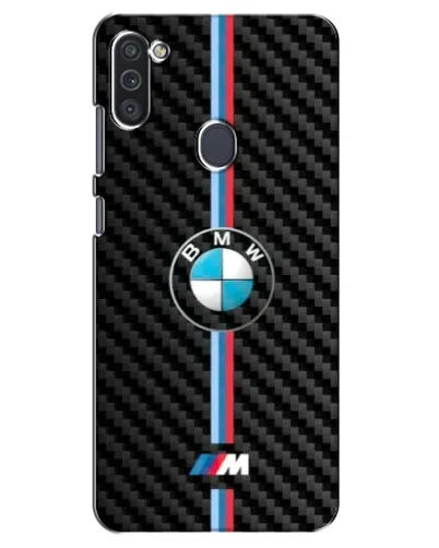 Чехол для Samsung Galaxy M11 с картинкой «Эмблема BMW и карбон»