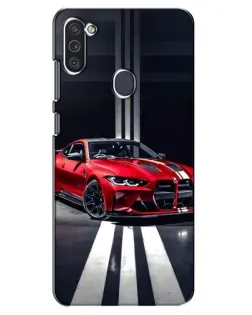 Чехол для Samsung Galaxy M11 с картинкой «Красная BMW на дороге» Чехол для Samsung Galaxy M11 с картинкой «Красная BMW на дороге»