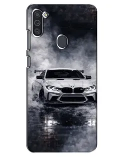 Чехол для Samsung Galaxy M11 с картинкой «BMW сквозь туман» Чехол для Samsung Galaxy M11 с картинкой «BMW сквозь туман»