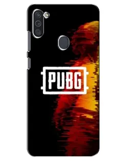 Чехол для Samsung Galaxy M11 с картинкой «Яркий логотип PUBG»