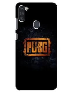 Чохол для Samsung Galaxy M11 з картинкою «PUBG — золотий логотип»