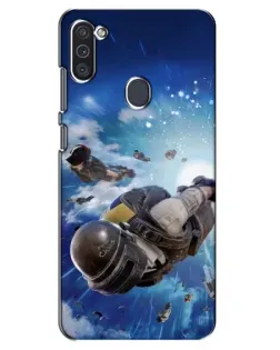 Чохол для Samsung Galaxy M11 з картинкою «Десант PUBG — стрибок»