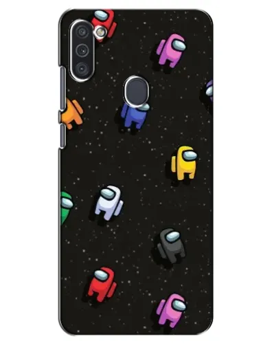 Чехол для Samsung Galaxy M11 с картинкой «Космический паттерн Among Us»