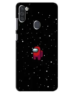 Чехол для Samsung Galaxy M11 с картинкой «Красный Among Us»