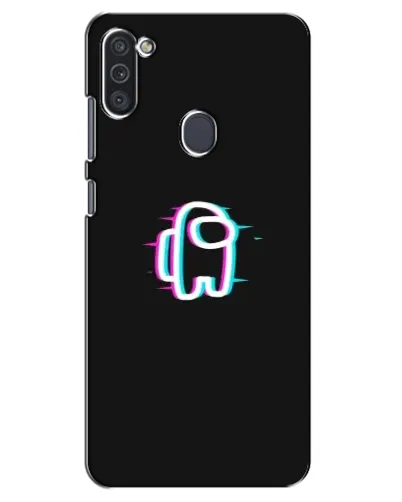 Чехол для Samsung Galaxy M11 с картинкой «Among Us неон»