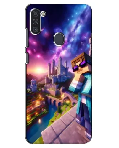 Чехол для Samsung Galaxy M11 с картинкой «Стив и космос»