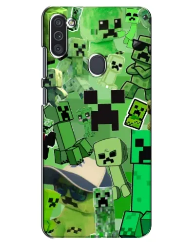 Чехол для Samsung Galaxy M11 с картинкой «Криперы Minecraft»