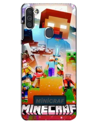 Чехол для Samsung Galaxy M11 с картинкой «Minecraft герои игры»