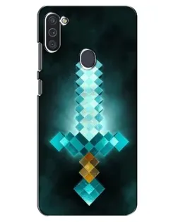 Чехол для Samsung Galaxy M11 с картинкой «Алмазный меч неон»