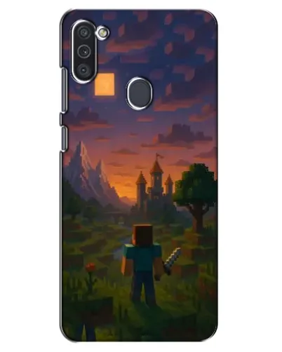 Чехол для Samsung Galaxy M11 с картинкой «Стив у башни»