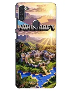 Чехол для Samsung Galaxy M11 с картинкой «Minecraft панорама»
