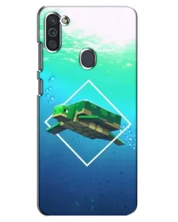 Чехол для Samsung Galaxy M11 с картинкой «Черепаха Minecraft»