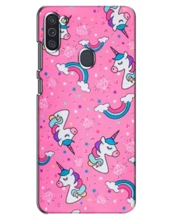 Чехол для Samsung Galaxy M11 с картинкой «Unicorn паттерн розовый» Чехол для Samsung Galaxy M11 с картинкой «Unicorn паттерн розовый»