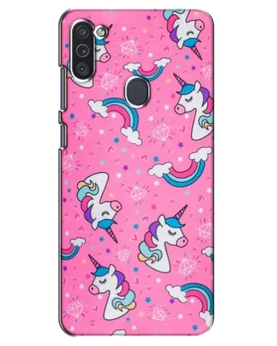 Чехол для Samsung Galaxy M11 с картинкой «Unicorn паттерн розовый» Чехол для Samsung Galaxy M11 с картинкой «Unicorn паттерн розовый»
