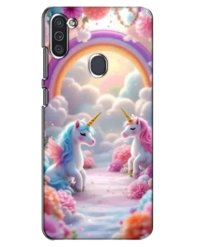 Чехол для Samsung Galaxy M11 с картинкой «Радуга и единороги» Чехол для Samsung Galaxy M11 с картинкой «Радуга и единороги»