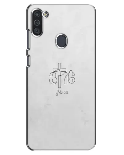 Чехол для Samsung Galaxy M11 с картинкой «Иоанна 3:16 Крест»