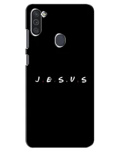 Чехол для Samsung Galaxy M11 с картинкой «Точки веры J.E.S.U.S.»