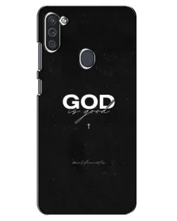 Чехол для Samsung Galaxy M11 с картинкой «GOD — Бог над всем»
