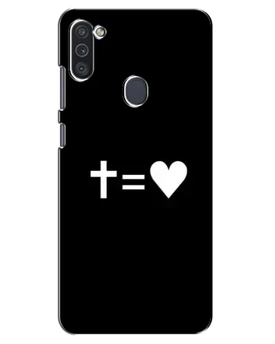 Чехол для Samsung Galaxy M11 с картинкой «Крест и Сердце»
