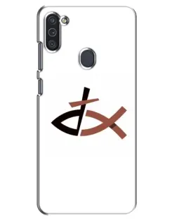 Чехол для Samsung Galaxy M11 с картинкой «Рыба и крест»