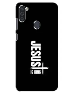 Чехол для Samsung Galaxy M11 с картинкой «Вертикаль веры Jesus»