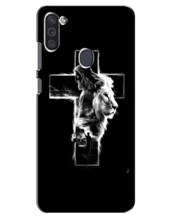 Чехол для Samsung Galaxy M11 с картинкой «Сияющий крест Jesus»