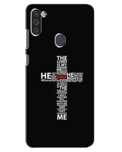 Чехол для Samsung Galaxy M11 с картинкой «Текстовый крест»