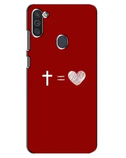 Чехол для Samsung Galaxy M11 с картинкой «Уравнение любви»