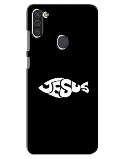 Чехол для Samsung Galaxy M11 с картинкой «Рыба Jesus»