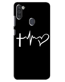 Чехол для Samsung Galaxy M11 с картинкой «Пульс веры»