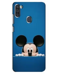 Чехол для Samsung Galaxy M11 с картинкой «Микки выглядывает» Чехол для Samsung Galaxy M11 с картинкой «Микки выглядывает»