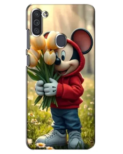 Чехол для Samsung Galaxy M11 с картинкой «Микки с тюльпанами» Чехол для Samsung Galaxy M11 с картинкой «Микки с тюльпанами»