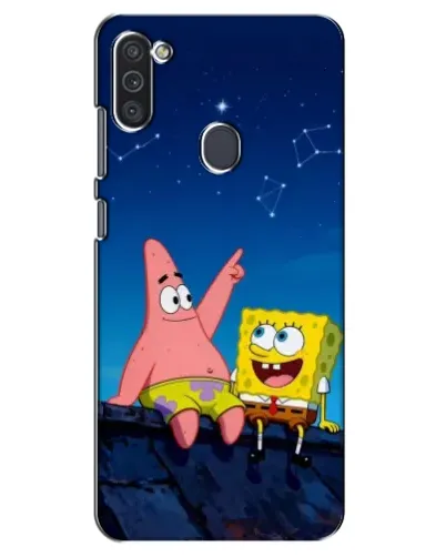 Чехол для Samsung Galaxy M11 с картинкой «Губка Боб и Патрик ночью» Чехол для Samsung Galaxy M11 с картинкой «Губка Боб и Патрик ночью»