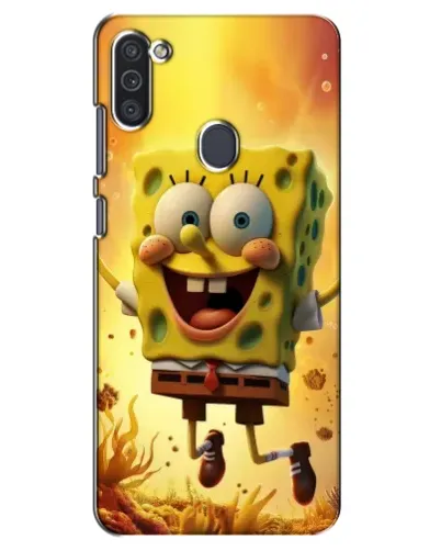 Чехол для Samsung Galaxy M11 с картинкой «Губка Боб прыгает» Чехол для Samsung Galaxy M11 с картинкой «Губка Боб прыгает»