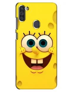 Чехол для Samsung Galaxy M11 с картинкой «Губка Боб улыбка»