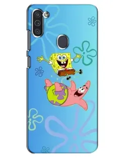 Чехол для Samsung Galaxy M11 с картинкой «Спанч Боб и Патрик»